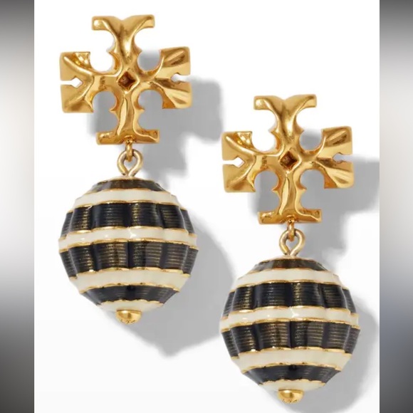 Tory Burch Jewelry - TORY BURCH Roxanne Logo Drop Earrings